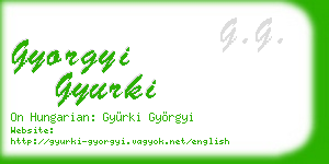 gyorgyi gyurki business card