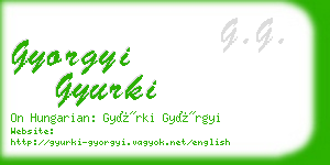 gyorgyi gyurki business card